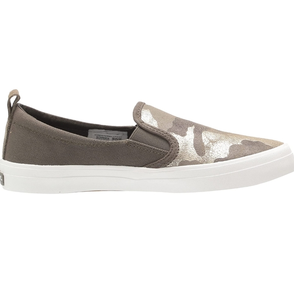 Sperry Olive Camo Slip on 🎉 Women's Pier Wave High Canvas Sneaker NWT - Picture 8 of 15